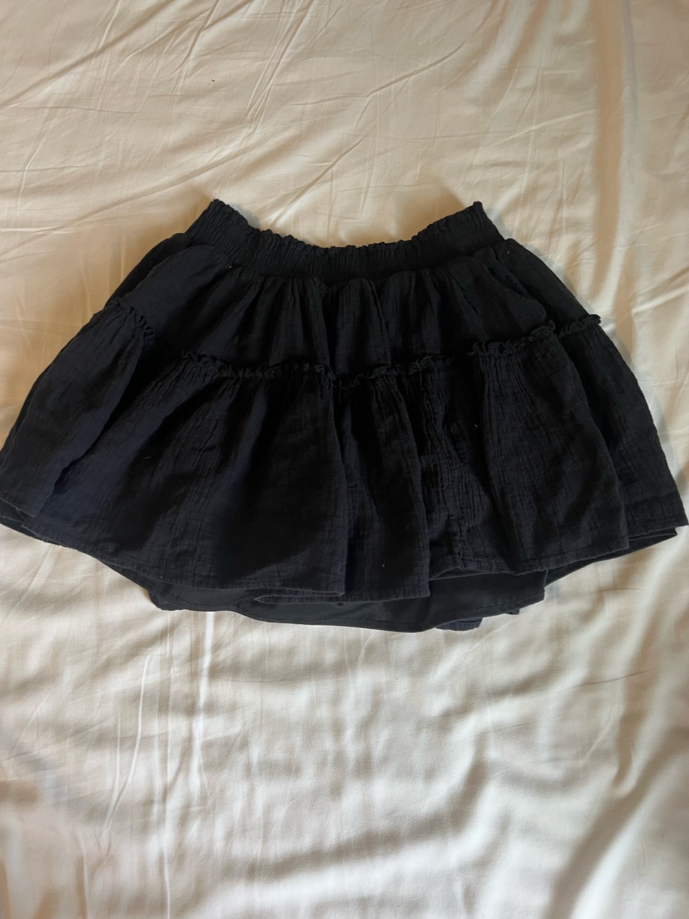 Women’s Black Tiered Ruffled mini skirt